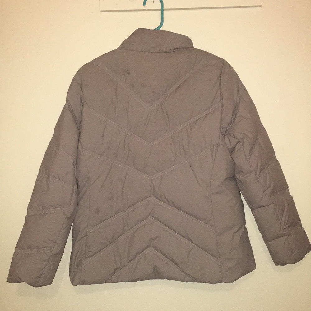 L.L. Bean goose down puff jacket gray M - Picture 8 of 8